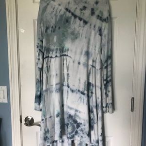 Silver Charm Sweaters - Long Hand Died Tie-Dye Cardigan Silver Charm Sweaters - Long Hand Died Tie-Dye Cardigan